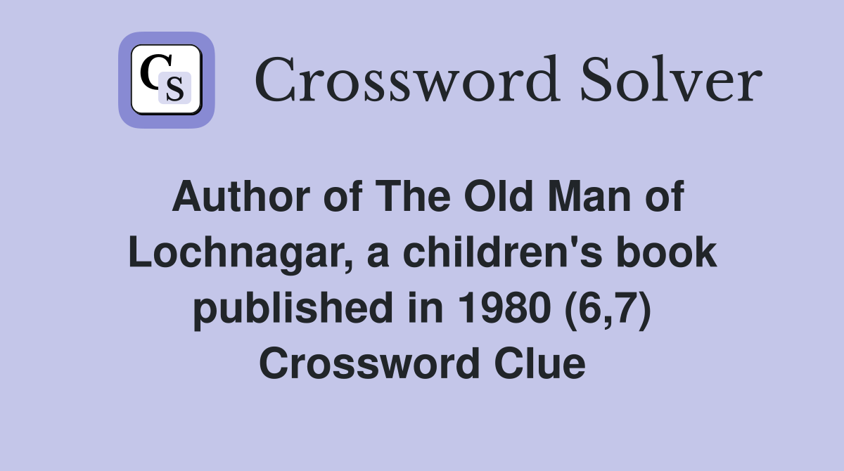 Author of The Old Man of Lochnagar, a children's book published in 1980